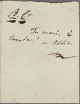 Autograph note signed to Teresa Guiccioli, [circa February-mid-July 1820]