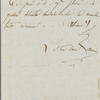 Autograph letter signed to Lord Byron, after early February 1820