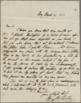 Autograph letter signed to Horace Hall, 24 March 1820