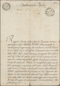 Cardinal Rusconi manuscript material : 4 items
