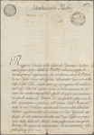 Petition (scribal copy) to Pope Pius VII, ca. 15 May 1820; with scribal copy of the Papal Rescript of Pope Pius VII of 6 July 1820