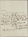 Autograph letter signed to Horace Hall, 26 May 1820