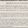 Autograph letter signed to Samuel Hamilton, 1 July 1820; addressed in the hand of Mary Wollstonecraft Shelley