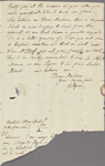 Autograph letter signed to Mary Morison Duff, 15 April 1799
