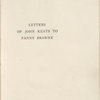 Autograph letter signed to Fanny Brawne, ?28 February 1820 (tipped in 1878 edition of Keats's letters)