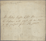 Autograph note, third person, to William Hone, 20 February 1817