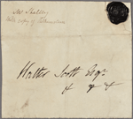 Autograph address leaf (fragment) to Sir Walter Scott, 2 January 1818