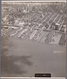 Photographs, diagrams and documents relating to the New York port of embarkation in World War II