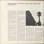 Morningside Heights, Manhattanville, Hamilton Grange, Hamilton Heights, St. Nicholas Terrace.