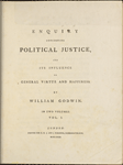 Holograph annotations in a copy of Godwin's Political Justice
