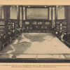 Near-view of model of the city, so constructed that it may be revolved and rolled into the center longitudinal promenade to provide auditorium space