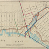 Map showing a part of Brooklyn, with pencil notation: "This shows the Glen Dale & East River & Coney Island Rail Road as filed in the County Clerk's Office . . ."