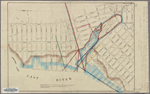 Map showing a part of Brooklyn, with pencil notation: "This shows the Glen Dale & East River & Coney Island Rail Road as filed in the County Clerk's Office . . ."