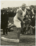 A.A.U. track meet at Pershing Field, N.J., 8/26/22: P.J. McDonald, N.Y.A.C. winner, 16 pound shot, 56 ft. 11½ in. and winner, 56 pound throw, 36 ft. 1½ in.