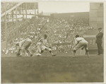 Senators take fourth game of World Series: score 7 to 4. Photo shows McNeely, center fielder, getting back to first safely after Balwin (pitcher) tried to catch him napping. 10/7/24.
