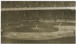General view of 4th game at Polo Grounds, Giants at bat.