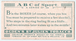B is the BOXER (of course, when you box you must be prepared to receive a few shocks!), ...