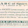 J is the JOCKEY (cross-country of course!) ...