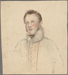 Watercolor self-portrait of Edward Ellerker Williams