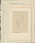 Pencil self-portrait sketch of Edward Ellerker Williams