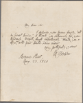 Autograph letter signed to John Howard Payne, 23 August 1820