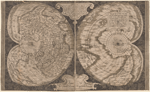 World map on double cordiform projection