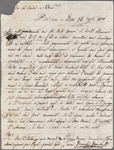 Autograph letter signed to Lord Byron, 15 August 1820