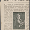 Herbert Spencer. From a photograph taken in 1901.