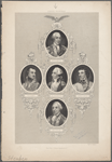 Foreign volunteers: [Center and then clockwise from top:] La Fayette ; Steuben ; Kosciusko ; De Kalb ; Pulaski