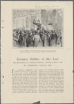 Thaddeus Stevens closing the debate in the House as to impeachment. (From a sketch made at the time for Harper's weekly by Theodore R. Davis.)