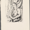 Self-portrait of Stevenson in a first edition of "Catriona" (Number 125).