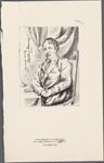 Self-portrait of Stevenson in a first edition of "Catriona" (Number 125).