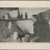R.L. Stevenson enjoying a social chat with a Scotch visitor in the cottage at Honolulu. Lloyd Osbourne is in the foreground.