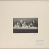 Robert Louis Stevenson and likely, his wife, Fanny Van de Grift Stevenson,  and mother, and two others seated at a table