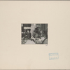 Robert Louis Stevenson and others dining, wearing leis (garlands), and seated on floor