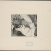 Robert Louis Stevenson seated in bed playing a woodwind instrument