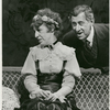 Lotte Lenya and Jack Gilford in the stage production Cabaret.