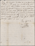 Autograph letter signed to Antonio Lega Zambelli, 23 September 1820