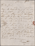 Autograph letter signed to R. B. Hoppner, 28 October 1820
