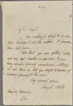 Autograph letter to [ ], ? 29 October 1820 - November 1821