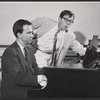 Harvey Schmidt and lyricist Tom Jones in rehearsal for the stage production 110 in the Shade