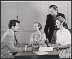 Robert Horton, Agnes de Mille, Stephen Douglass and Inga Swenson in rehearsal for the stage production 110 in the Shade