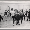 Choreographer Agnes de Mille, Scooter Teague, Lesley Ann Warren and ensemble dancers in rehearsal for the stage production of 110 in the Shade