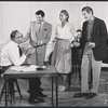 Director Joseph Anthony, Robert Horton, Inga Swenson and Stephen Douglass in rehearsal for the stage production of 110 in the Shade