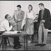 Director Joseph Anthony, Robert Horton, Inga Swenson and Stephen Douglass in rehearsal for the stage production 110 in the Shade