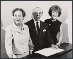 Dorothy Fields, Richard Rodgers, and Ethel Merman during rehearsal for the stage production Annie Get Your Gun