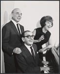 Richard Rodgers, Irving Berlin, and Ethel Merman during rehearsal for the stage production Annie Get Your Gun