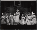 Benay Venuta (center) and cast in the stage production Annie Get Your Gun
