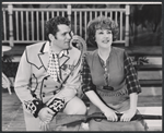 Bruce Yarnell and Ethel Merman in the stage production Annie Get Your Gun