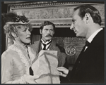 Glenn Close, Timothy Landfield and Paxton Whitehead in the stage production Crucifer of Blood